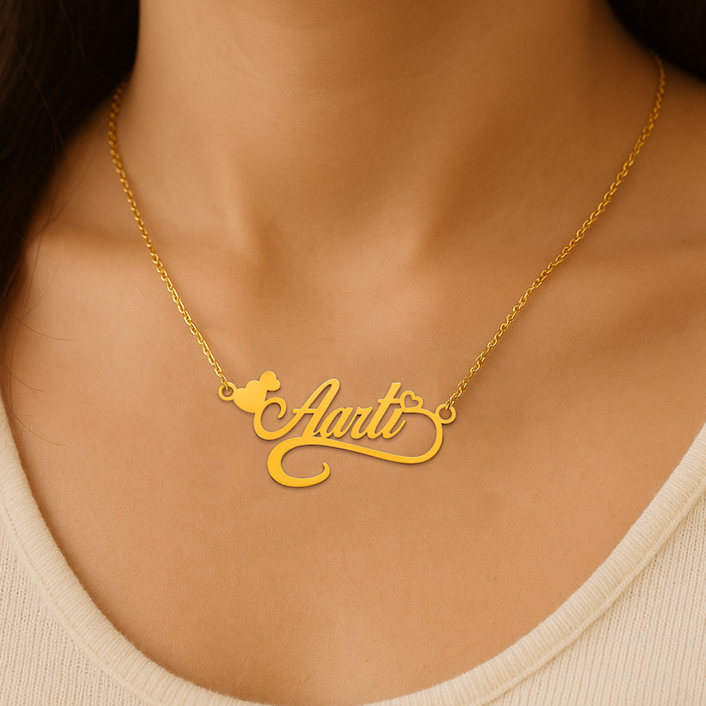 Custom Golden Name Pendant
