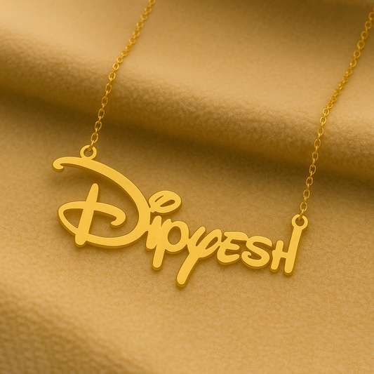 Custom Disney Golden Name Pendant