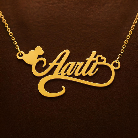 Custom Golden Name Pendant