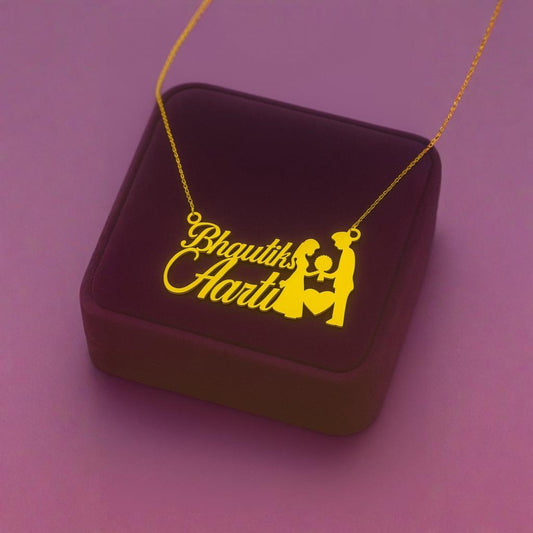 Forever Couple Name Necklace