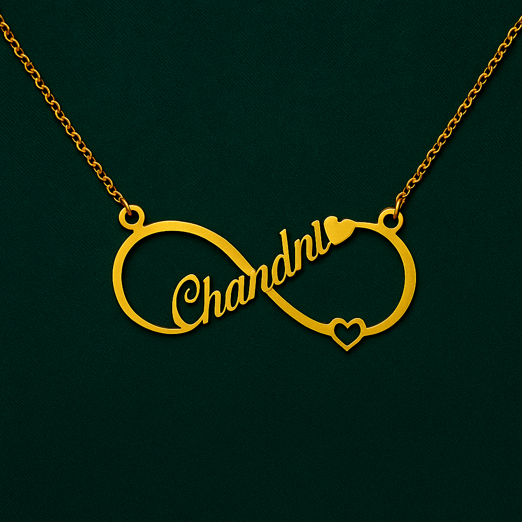 Infinity single name necklace
