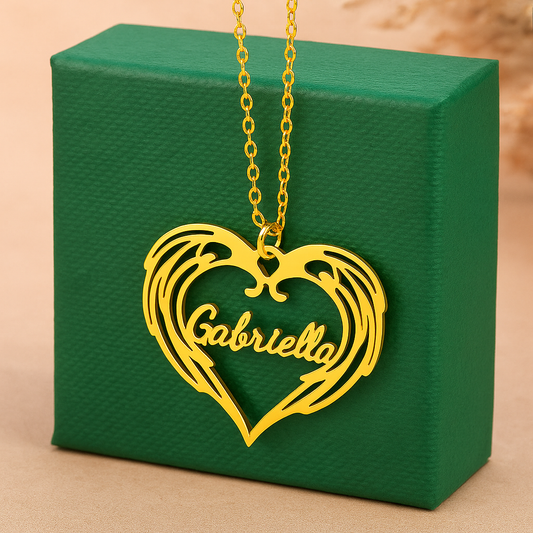 Angel Heart Name Pendant