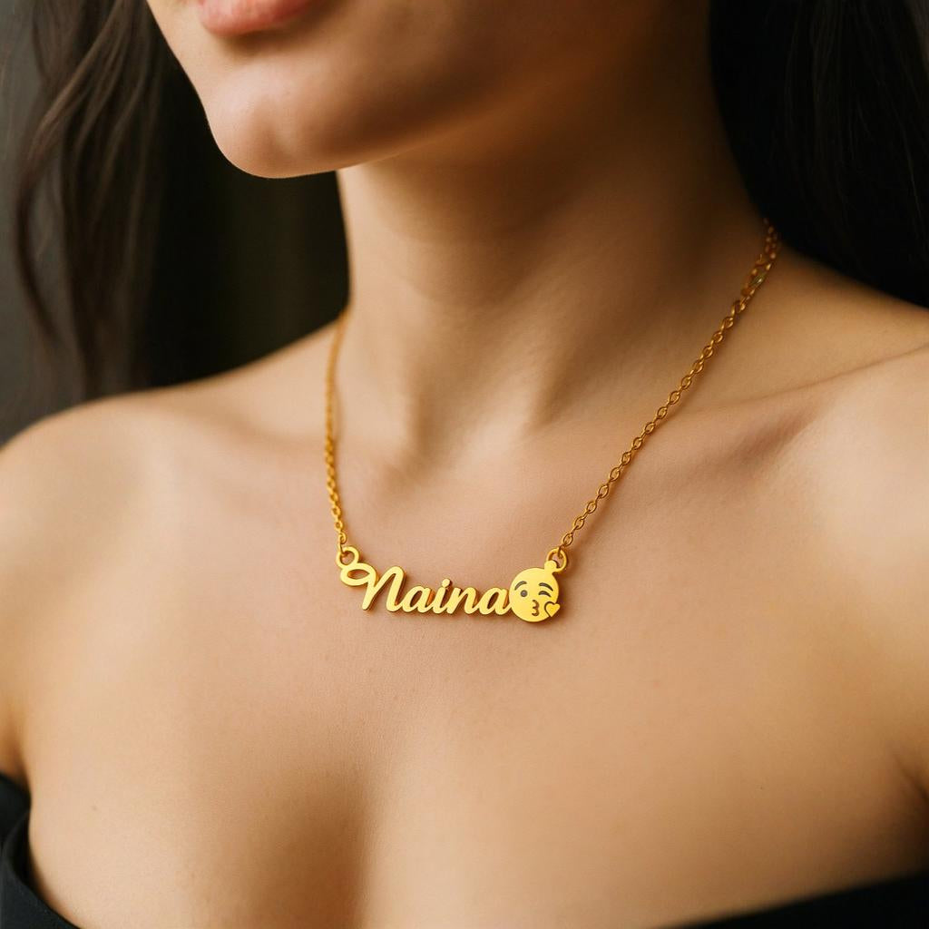 Emoji Single Name Necklace