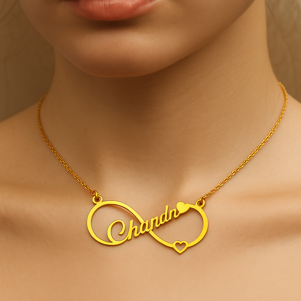 Infinity single name necklace