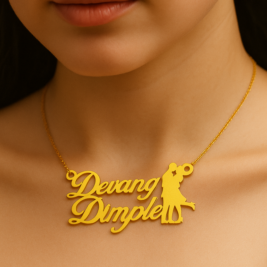 Cute Couple Name Necklace