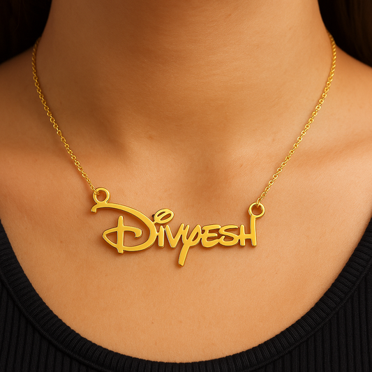 Custom Disney Golden Name Pendant