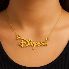 Custom Disney Golden Name Pendant