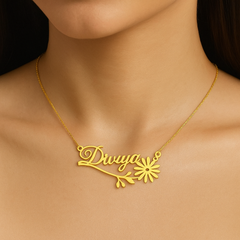 Floral Name Necklace