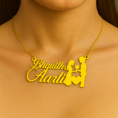 Forever Couple Name Necklace